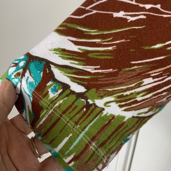 Additions by Chico’s teal blue, brown, white 3/4 sleeves size Chico’s 2. Cotton - Picture 3 of 6